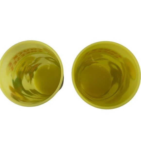 Lot of 2 Chuck E Cheese Plastic Cup Yellow Helen Jasper Pizza 2018 0651 - Picture 3 of 8